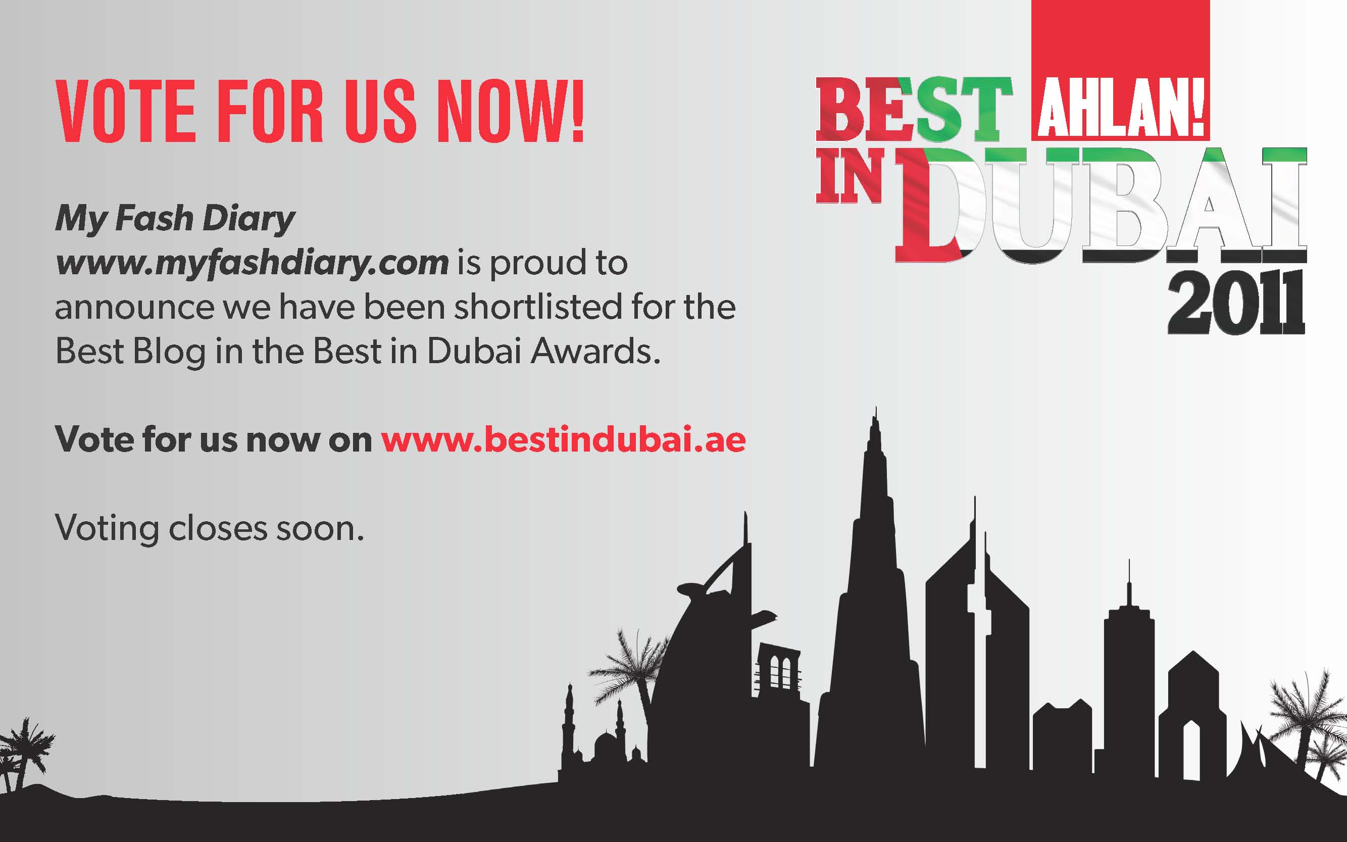 Have you Voted for Myfashdiary in the 'Best in Dubai' Awards?