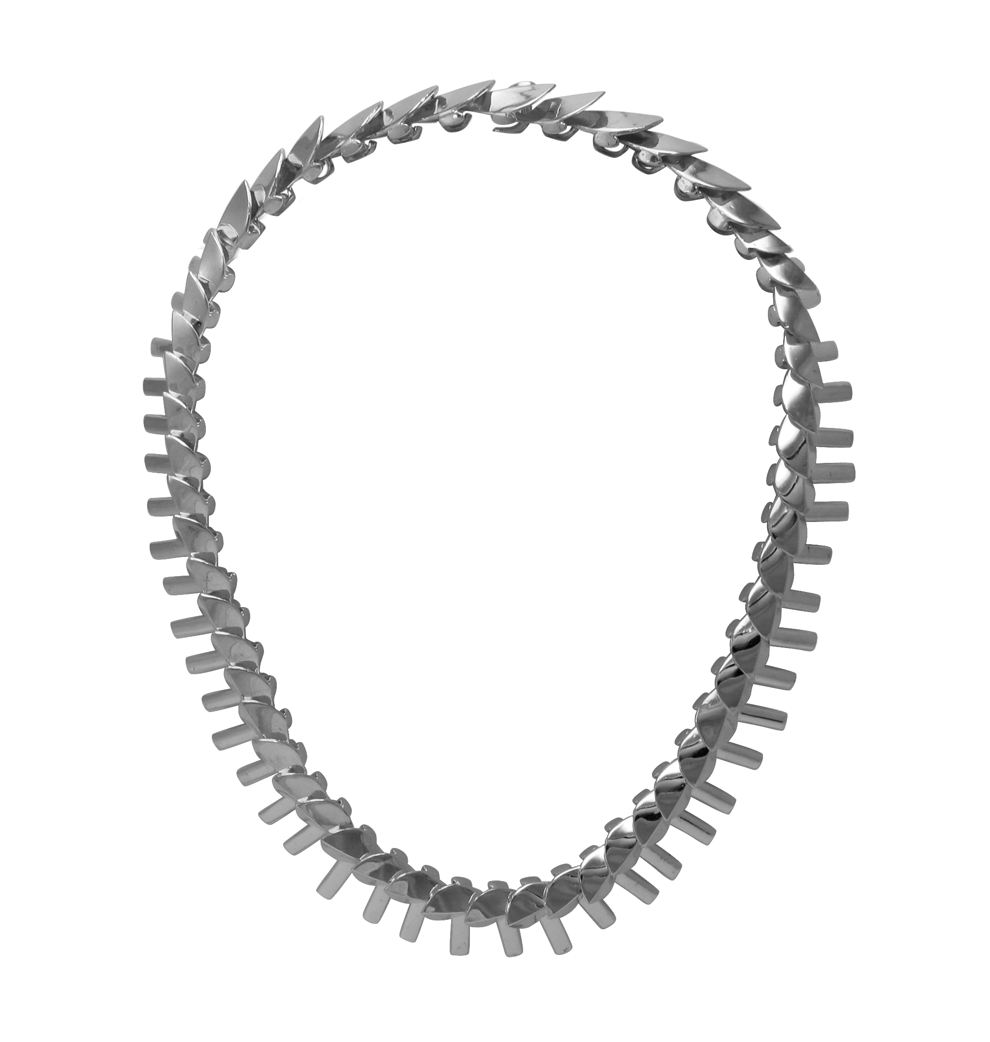 GBN0034_Petal_silver_oxide_fringe_necklace