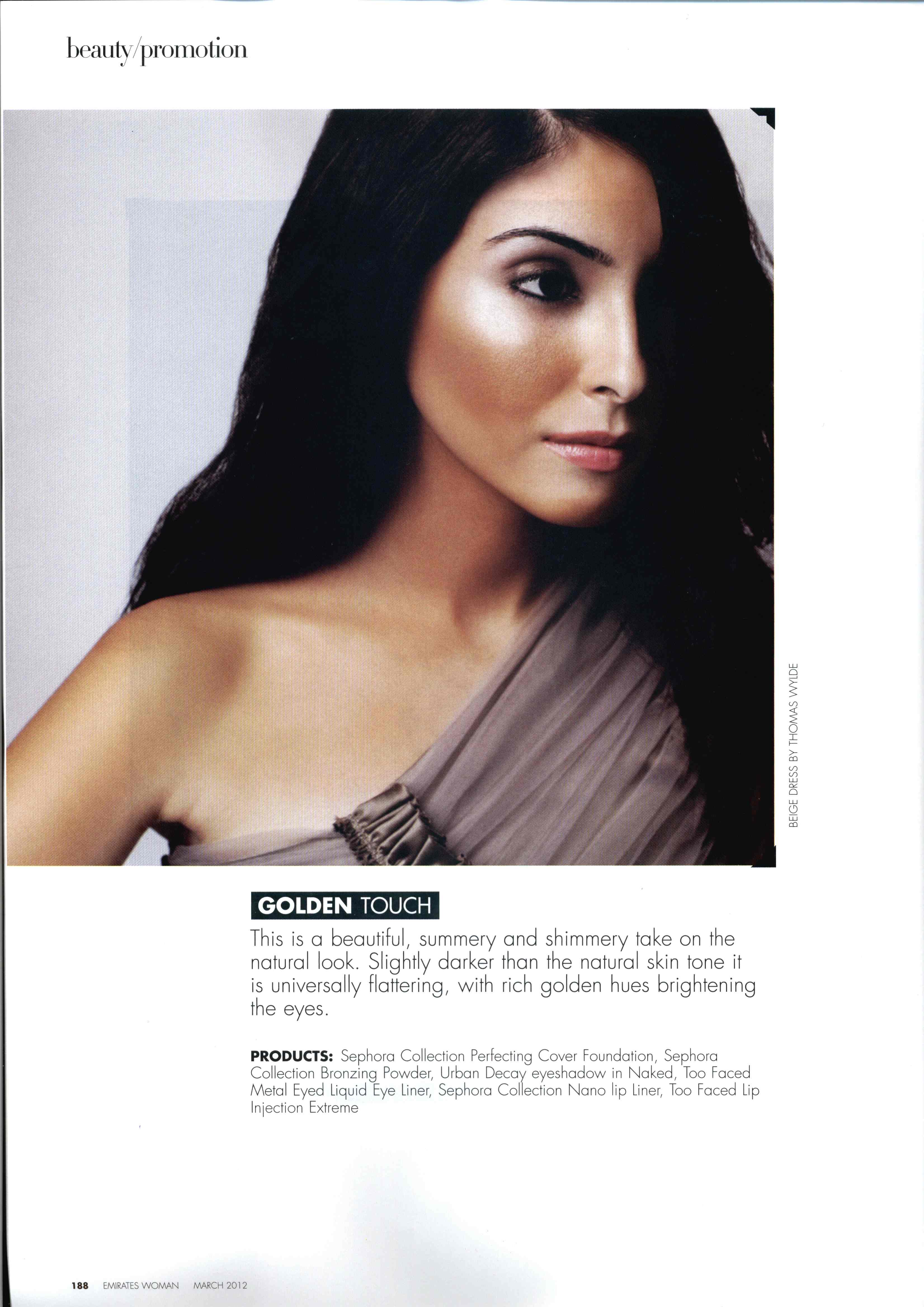 My Beauty shoot in this month's EMIRATES WOMAN magazine!