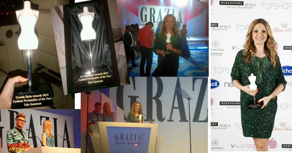 Thank you Grazia Middle East for awarding me 'The Fashion Personality of the year'!